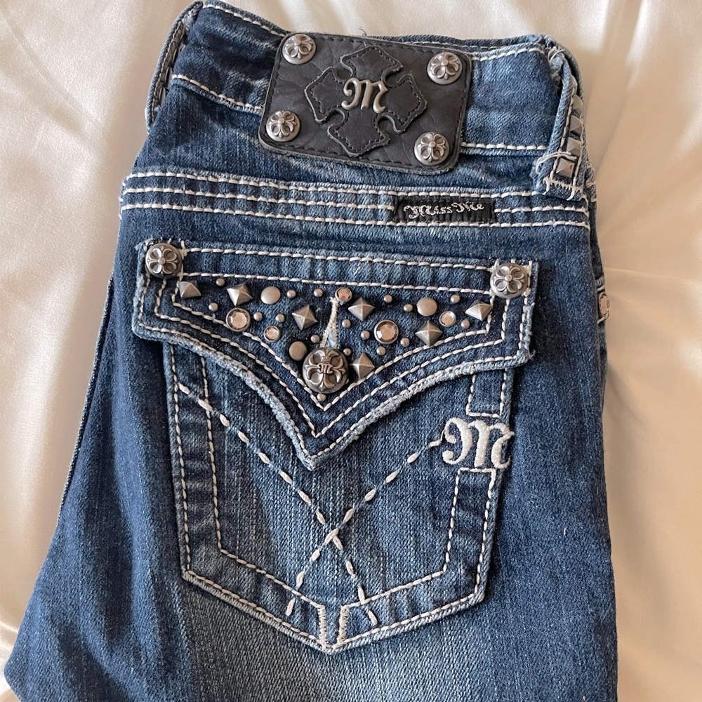 MISS ME Bootcut Embroidered Jeans Size 25